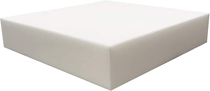 FoamRush 4" x 26" x 26" High Density Upholstery Foam Cushion, Square Foam by FoamRush