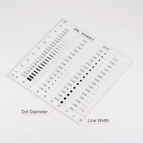 HARFINGTON High Precision SEC Size Estimation Chart 10x10cm Transparency Flaw Detection Film Ruler for Diameter and Line Width Defects Measuring - Image 3
