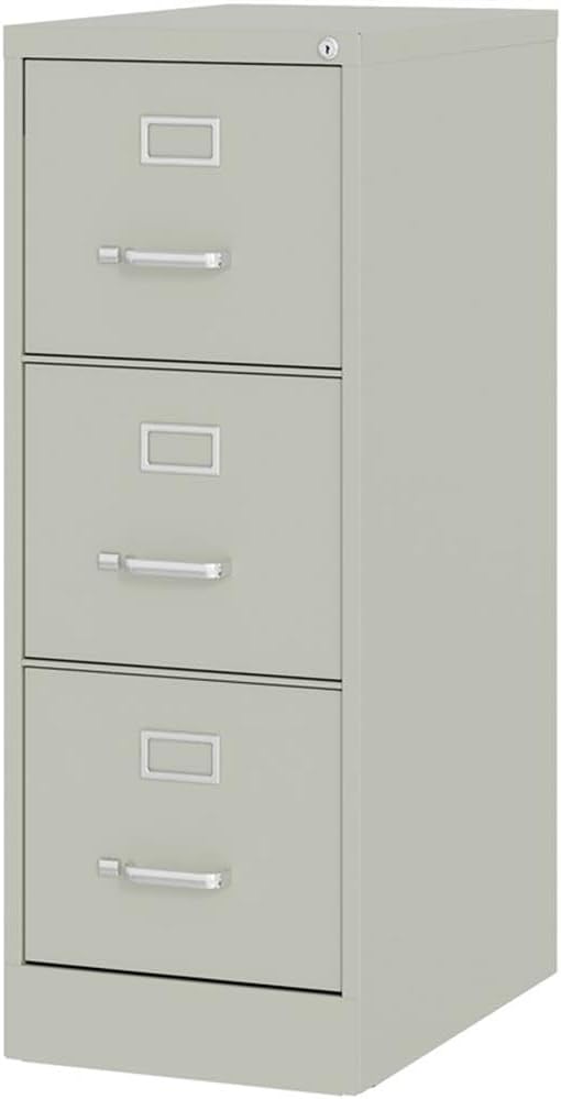 UrbanPro 3 Drawers 40.19" Vertical Light Gray Metal Filing Cabinet Lockable - Image 5