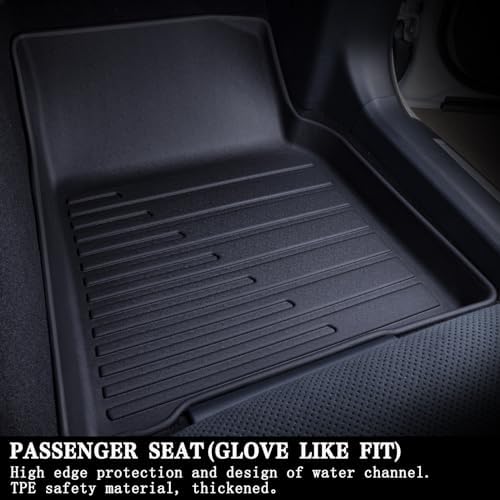 Floor Mats & Trunk Mat & Backrest Mat for 2025 2026 Nissan Kicks TPE All Weather Protection 2 Rows Car Floor Liners & Cargo Liners (Fit Upper Layer) with Velcro Rear Seats Backrest - Image 5