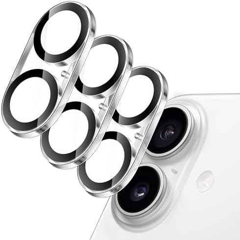 JETech Camera Lens Protector for iPhone 16/16 Plus, 3-Pack by JETech