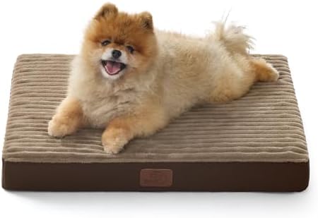 Bedsure ComfyFleece Small Dog Bed with Washable Cover, 23x17 Cat Puppy Bed by BEDSURE