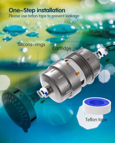 Shower Filter Brushed Nickel Remove Chlorine softer hair and skin - Image 6