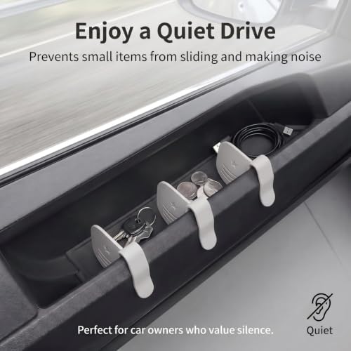 4 PCS Car Door Side Storage Partition, Divider Baffle Car Side Organizer, Car Door Compartment Storage Partition, Universal for Cars SUVs (White) - Image 5