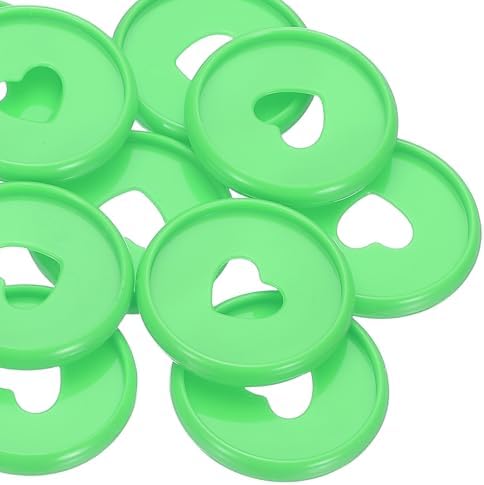 PATIKIL 28mm Plastic Book Binding Discs, 11 Pack Discbound Expansion Discs Heart Binder Rings for DIY Notebook Planner, Green - Image 5