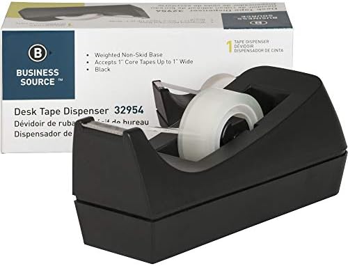 Business Source Standard Desktop Tape Dispenser, Black, 1 in (BSN32954) (Pack of 3) - Image 6