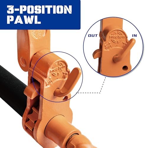Ratchet Binder Plus Ratchet Chain Binder - 2 Pack Load Binder, 1/2" - 5/8" Grade 70 Chain, 18100 LBS Working Load Limit, Heavy-Duty Ratchet Binder with Folding Handle, DOT & SAE Compliant - Image 2
