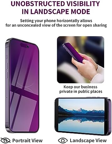 2 Pack Privacy Screen Protector for iPhone 16 Pro Max Glass - Image 6