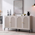 IFGET 61.75"W Modern Arch Sideboard Buffet Cabinet with Storage, Light Grey by IFGETEnrichYourLivingSpace