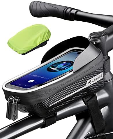 whale fall Bike Frame Bag, Molded Hard Shell, Reflective Bike Phone Holder by whalefall
