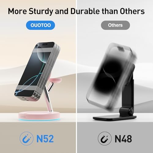 3 in 1 Mag-Safe Wireless Charger Stand for iPhone Apple Watch AirPods - Image 6