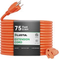 Outdoor Extension Cord 75 FT | 16/3 Gauge Heavy Duty 3 Prong Extension Cord, 13A 1625W SJTW, ETL Listed, Great for Garden and Home, Orange by PLUGTUL