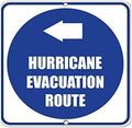 Warning Sign Hurricane Evacuation Route with Left Arrow Hazard Sign Business Sign 12X8 Inches Aluminum Metal Tin Sign by Eletina
