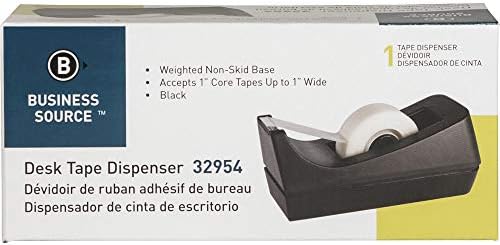 Business Source Standard Desktop Tape Dispenser, Black, 1 in (BSN32954) (Pack of 3) - Image 5
