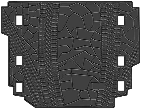 Cargo Liners Custom Fit for Jeep Wrangler Sahara Rubicon JL 2018-2025 2026 All Weather Rubber Trunk Mats Unlimited 4x4 Door Without Subwoofer Heavy Duty - Not Fit 4XE by SanAuto
