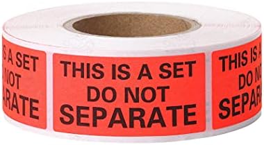 Shop4Mailers This is a Set Do Not Separate Red Labels 1" x 2" Rolls of 500 (6 Rolls) - Image 6