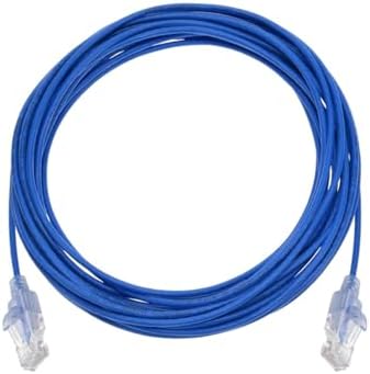 Monoprice Cat6A Ethernet Patch Cable - 10-Pack, Snagless RJ45, 550Mhz, 10G, UTP, Pure Bare Copper Wire, 30AWG, 25 Feet, Blue - SlimRun Series - Image 4