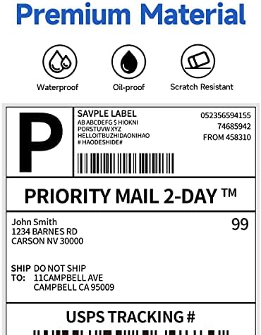 Phomemo Genuine 4X6 Thermal Shipping Label 1000 Labels per Stack - 4x6 FanFold Thermal Labels Compatible with Phomemo Shipping Label Printer, Strong Adhesive Shipping Labels, Commercial Grade - Image 2