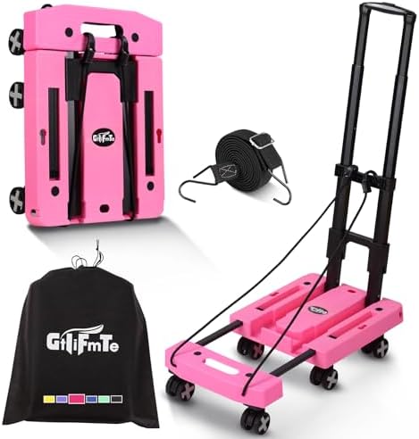 GtIiFmTe Foldable Hand Truck, Lightweight Luggage Cart for Airport Car Seat by GtIiFmTe