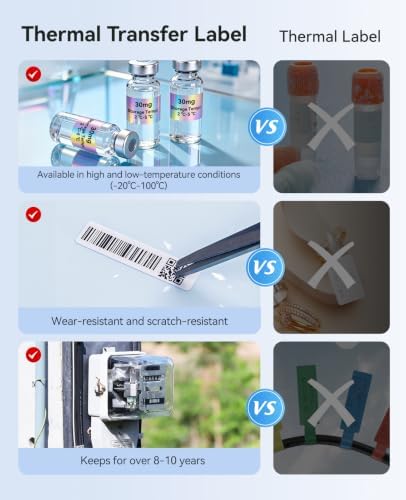 NIIMBOT M2/M3 Thermal Transfer Labels 3 Rolls, 1.57''×0.79'', Laser Silver - Image 5
