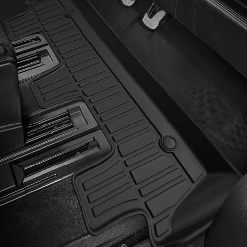 for Ford Expedition Max/Lincoln Navigator L 8-Seater 2018-2024 Floor Mats 3 Rows Trunk Cargo Liner and Backrest Mats All Weather TPE Accessories (8 Seat Full Set-Only for MAX Or L) - Image 3