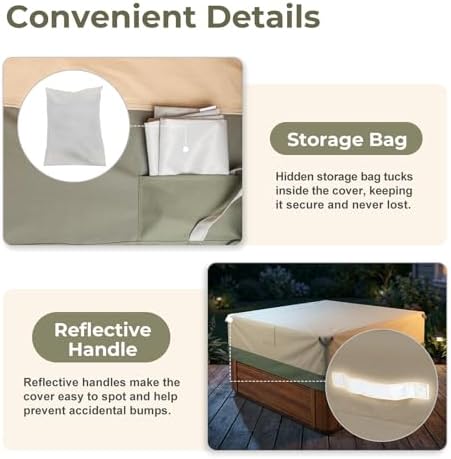 BPS Waterproof 600D Outdoor Hot Tub Cover - Image 6