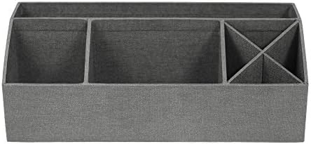 Bigso Elisa Desktop Organizer - Durable Office Desk Organizer with 7 Compartments for Office Supplies and Accessories - 13.1 in x 4.9 in x 4.9 in - Canvas Gray - Image 2