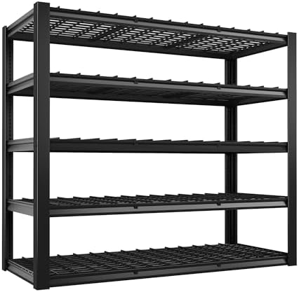 Romorgniz 60" W Garage Shelving, Storage Shelves,5 Tier Adjustable Metal Shelving,Metal Storage Shelves 600LBS Per Shelf (3000LBS Total) for Garage,Basement,Warehouse, Workshop,24" D x 72.02" H by Romorgniz