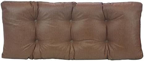 Klear Vu The Gripper Non-Slip Tufted Bench Cushion for Indoor Furniture, Assembled in USA, Entryway Storage, Bay Window, Corner Nook or Piano Seat, 33 Inches, Chenille Dark Brown - Image 2