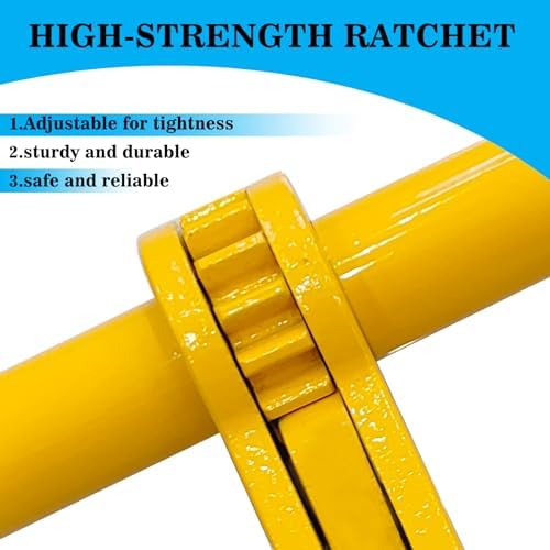 4 Pack 5/16"-3/8"Ratchet Chain Binders,9200 LBS Working Tie Downs, for Grade 80 Transport Chain Load,Labor-Saving Anti-Skid Handle,Heavy Duty Ratchet Binders for Truck, Tie Down, Hauling, Towing - Image 5