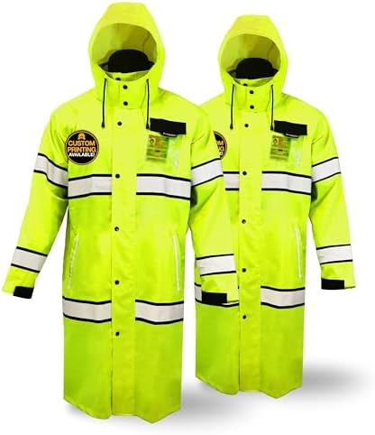 KwikSafety - Charlotte, NC - TORRENT Rain Jacket & Trench Coat ANSI OSHA Class 3 High Visibility Jacket Hi Vis Rain Gear by KwikSafety