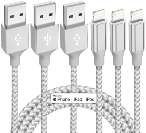iPhone Charger,3 Pack 10ft MFi Certified Lightning Cable Fast Charging Cord by Bkayp