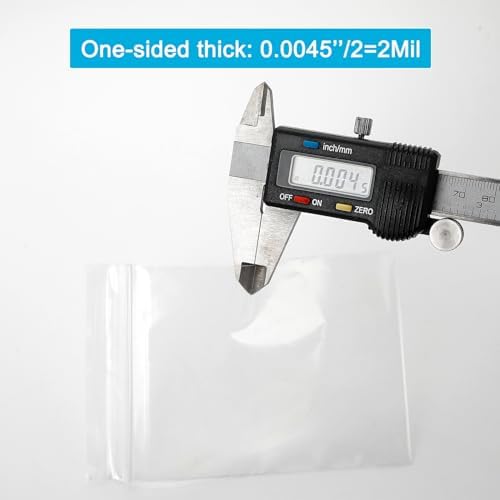 3''x 3'', (Pack of 100) 2 mil Thick Clear Plastic Reclosable Zip Poly with Resealable Lock Seal Zipper, Clear Small Zip, Jewelry, Candy, Storage, Packaging & Shipping… - Image 4