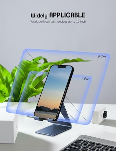 Aoviho Cell Phone Stand for Desk, Aluminum Phone Holder,Navy Blue - Image 6