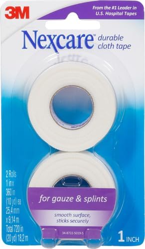 Nexcare Durable Cloth Tape, Woven Tape, Securely Holds Bulky Wound Dressing - 1 In x 10 Yds, 2 Rolls of Tape - Image 2