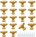 JOY DECOR Gold Cabinet Drawer Hardware,30mm Kitchen Cabinet Knobs,18 Pack by JOY+DECOR