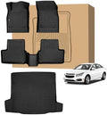 PELEUS Floor Mats Custom Fit for Chevy Cruze 2011-2015 & Limited 2016,4PC Full Set All Weather Car Liners Includes 1st 2nd Row Front Rear Seat Mats and Trunk Mat Cargo Liner, Black by Unknown