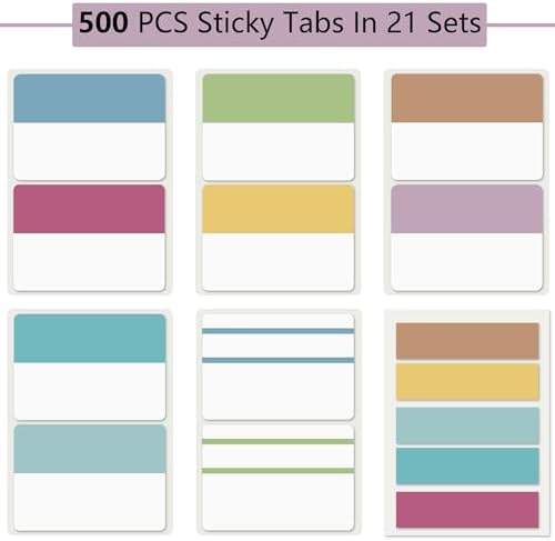 ELII 500 PCS Sticky Index Tabs 2 Inch Book Tabs,Clear Sticky Notes - Image 2