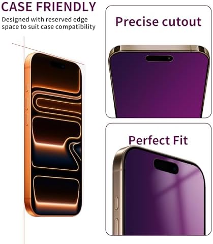 2 Pack Privacy Screen Protector for iPhone 17 Pro Max Glass - Image 5