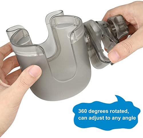 Accmor Stroller Cup Holder with Phone Holder, Bike Cup Holder, Walker Scooter Wheelchair Cup Holder Attachment, Universal Cup Holder for Uppababy Graco Strollers - Image 6