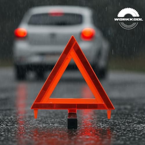 WORKKOOL 3 Pack Foldable Warning Reflective Triangles with Carrying Case, Heavy Base Roadside Triangles for Vehicles Breakdown, Safty Reflector DOT Approved(Sand Filled)… - Image 6