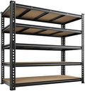 Romorgniz 72.02" H Garage Shelves 5 Tier Storage Shelves Organizers,2500 LBS Heavy Duty Adjustable Shelving Unit,Garage Shelves Metal for Basement, Warehouse,Commercial,School,55.1" W x 24.4" D by Romorgniz