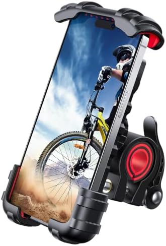 Lamicall Bike Phone Holder Motorcycle Mount - One-Hand Operation, Lockable by Lamicall