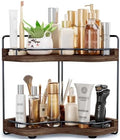 2-Tier Corner Bathroom Counter Organizer, Larger, Dark Brown by Unknown