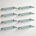 8 Pack 24" x 60" Green Epoxy Wire Wall Mount Shelf, Universal NSF Heavy Duty Wall Storage Rack, Floating Wall Mount Rack by Zedfire
