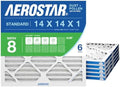 Aerostar Air Filter 14x14x1 MERV 8 AC Filter, HVAC, Furnace Filter, 6 Pack by AirFiltersDelivered