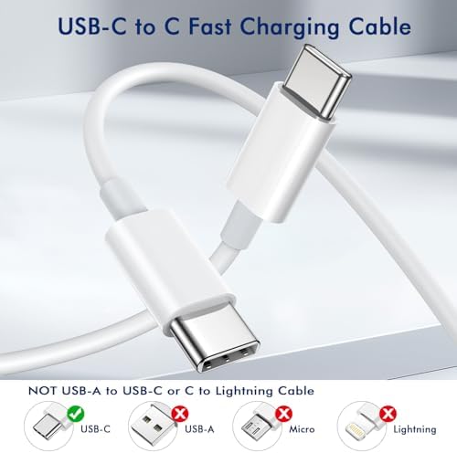 APFEN USB C to USB C Cable (6FT, 2Pack),Type-C 60W Fast Charging Cord - Image 5