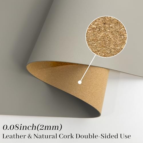 Bloss Grey Desk Mat, Leather Desk Pad, Desk Matt for Desktop, Waterproof Desk Pad Mat, Computer Mat for Office Work/Home/Decor/Desk Protector/Cover(31.5 x 15.7 Inches) - Image 2