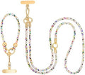 Crystal Phone Strap Crossbody and Wrist Lanyard, Anti Theft Layered & Wrist Strap Cell Phone Neck for Women by FUAHXYESFashionPhoneLayeredJewelry
