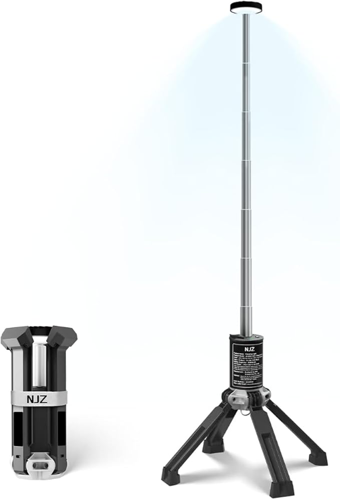 Rechargeable Camping Lantern — Adjustable Height Portable Light, Easy Setup by NJZ